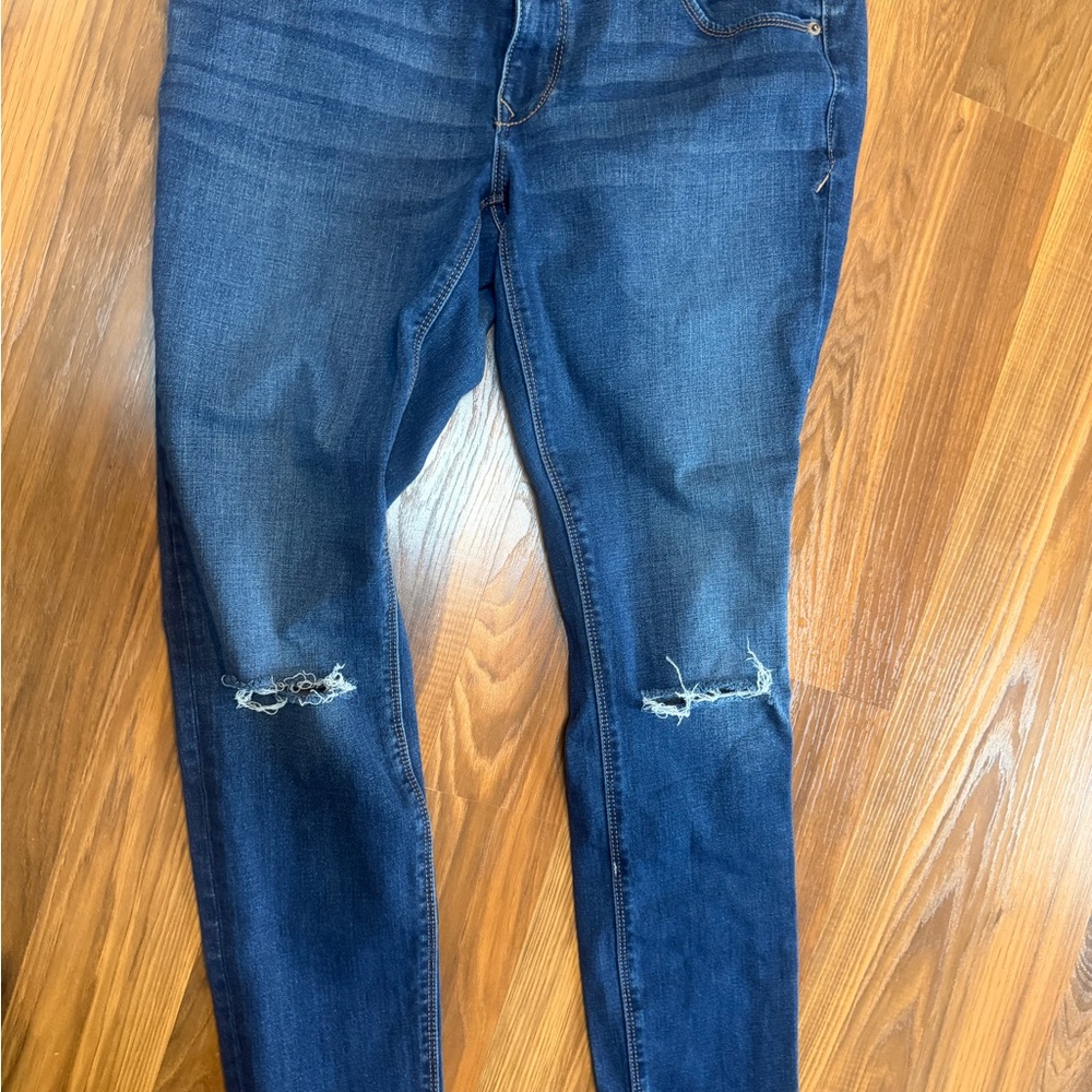 Express Classic Blue Distressed Women Jeans
